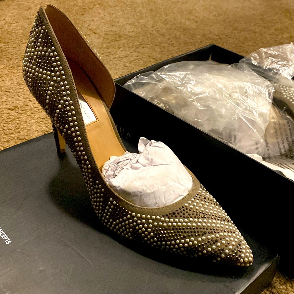 INC Natural Pearl ‘Kenjay’ Stiletto Pumps, EUC!!